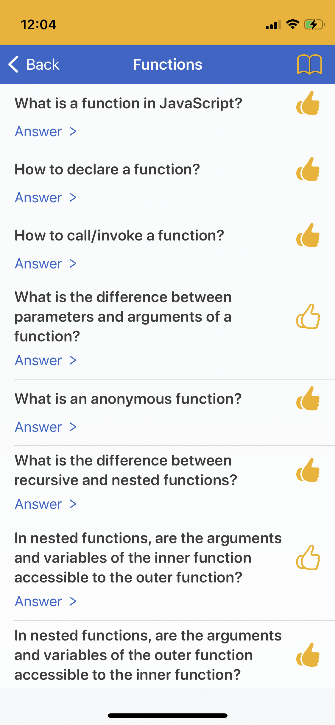 subcategory closed answers