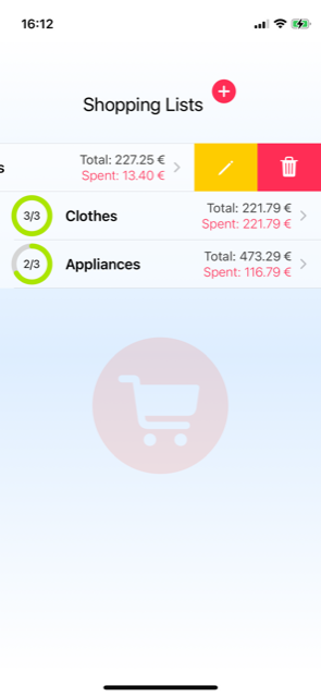 delete list light mode