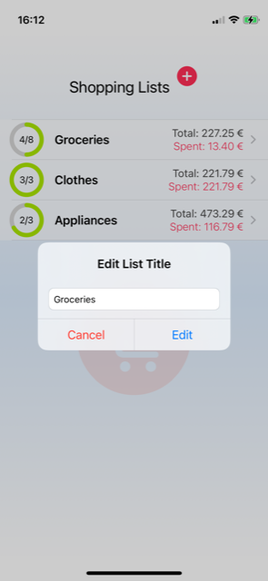 edit list light mode